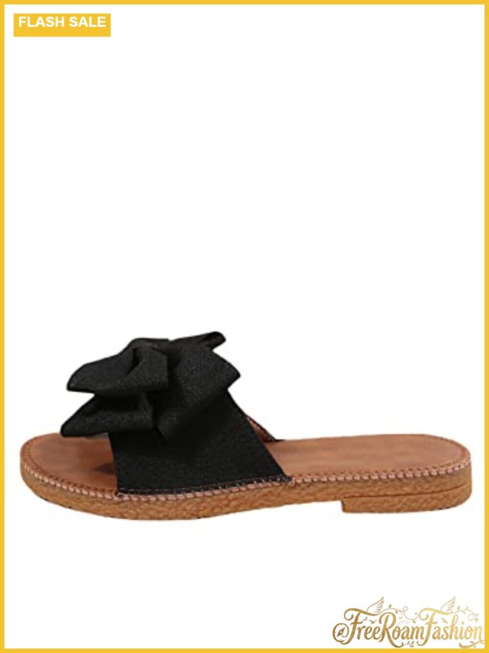 Bow Flat Sandals Open Toe Slip On Slide Slipper Shoes